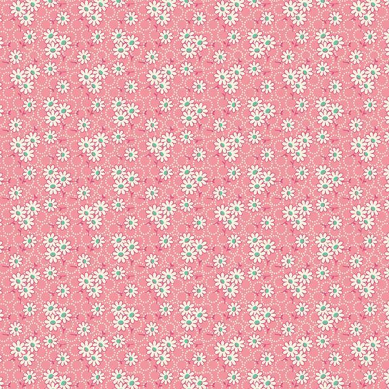 Fabric Marcus Pink Daisy Aunt Grace Goes Scrappy by the Quarter Yard R351527D-PINK